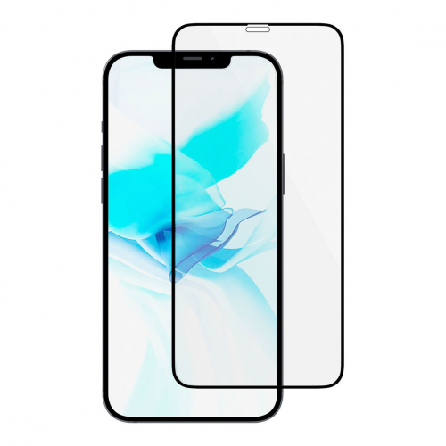 Защитное стекло uBear Nano Antibacterial для Apple iPhone 12/12 Pro, чёрная рамка