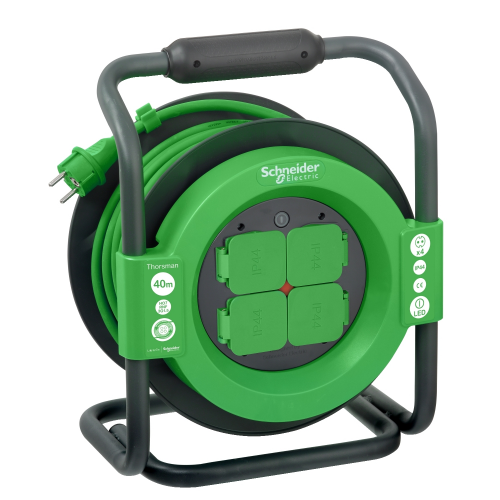 Удлинитель катушечный Schneider electric Thorsman 4 розетки 40м 3х1.5 IP44