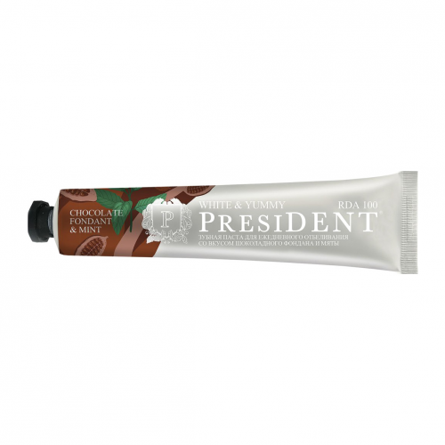 Зубная паста White&Yummy by President Шоколадный фондан с мятой 75 г