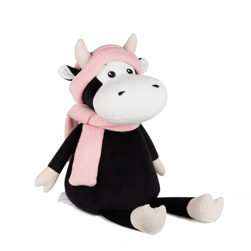 Игрушка мягкая Maxitoys Luxury Коровка Маша в шарфе и шапке 28 см