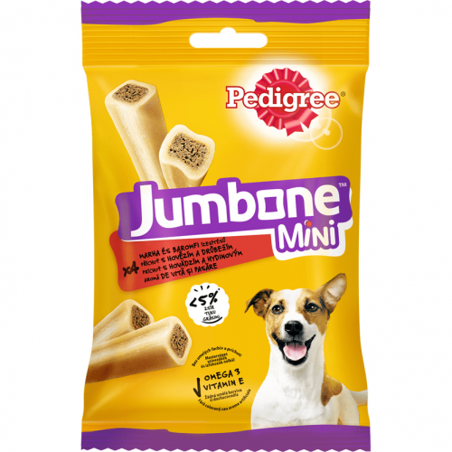 Лакомство для собак Pedigree Jumbone Mini говядина и домашняя птица 160 г