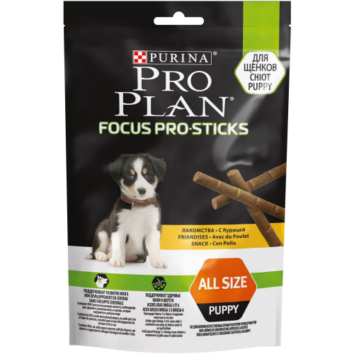 Лакомство для щенков Pro Plan Палочки Focus PRO Sticks курица 126 г