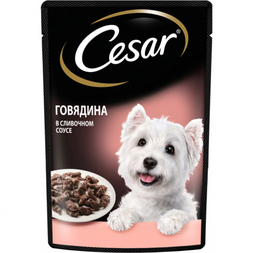 Корм для собак Cesar Говядина в сливочном соусе 85 г