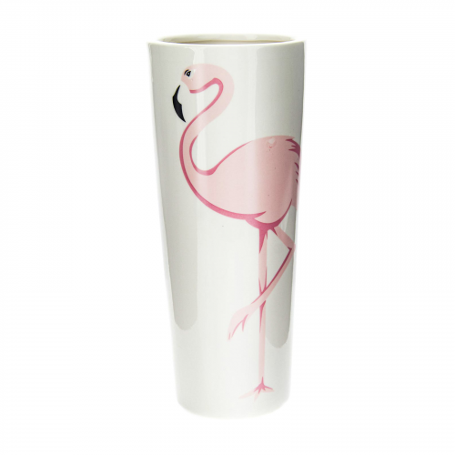Ваза декоративная Русские подарки Фламинго фарфор 26 см 214932