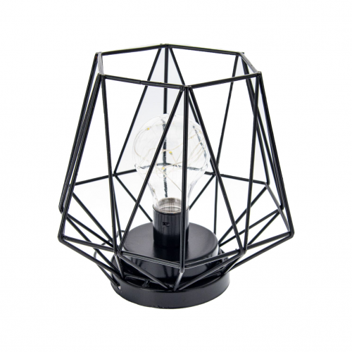 Подсвечник Русские подарки Геометрия с LED подсветкой 18x11 см
