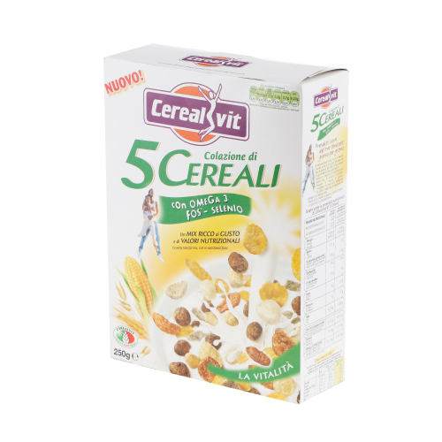 Хлопья Cerealvit 5 злаков с шоколадом и кофе 250 г