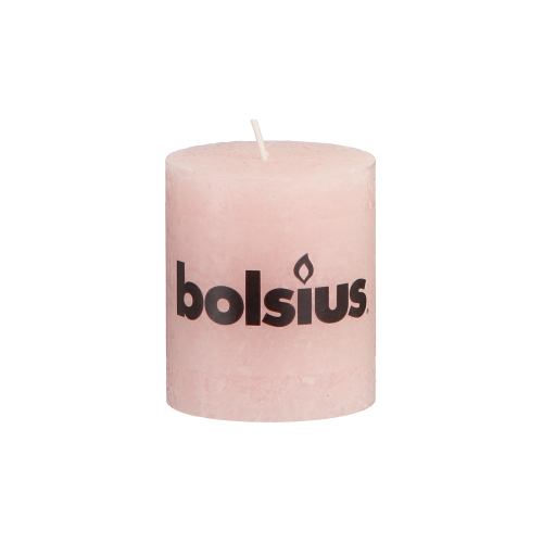 Свеча Bolsius rustic 80/68 розовая
