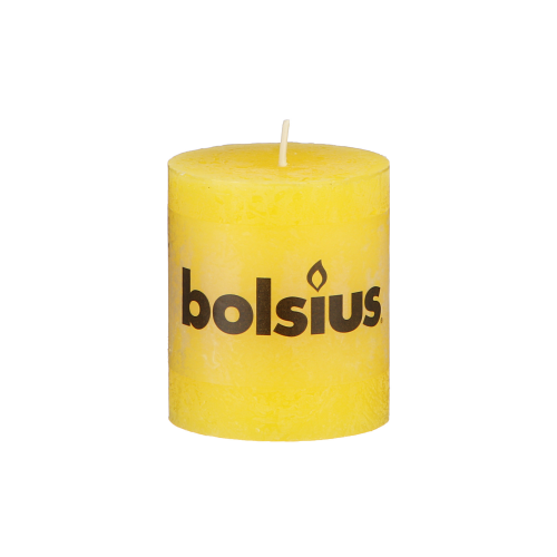 Свеча Bolsius rustic 80/68 желтая