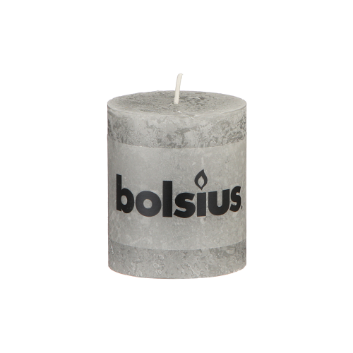 Свеча Bolsius rustic 80/68 светло-серая