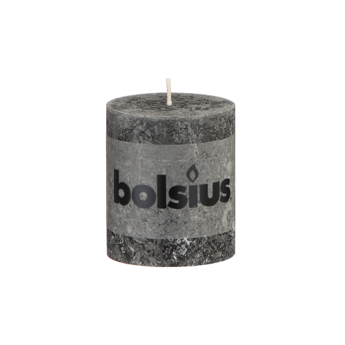 Свеча Bolsius rustic 80/68 антрацит