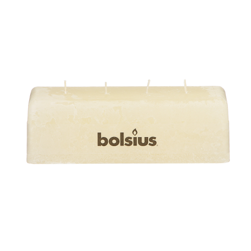 Свеча Bolsius 80/250/90 rust 4фетиля айвори