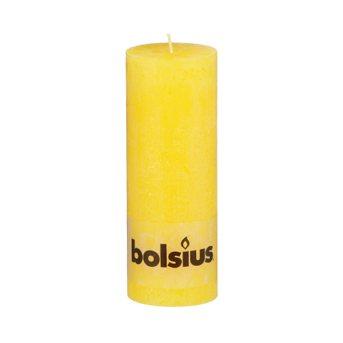Свеча Bolsius rustic 190/68 желтая