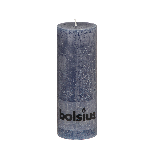 Свеча Bolsius rustic 190/68 темно-синяя