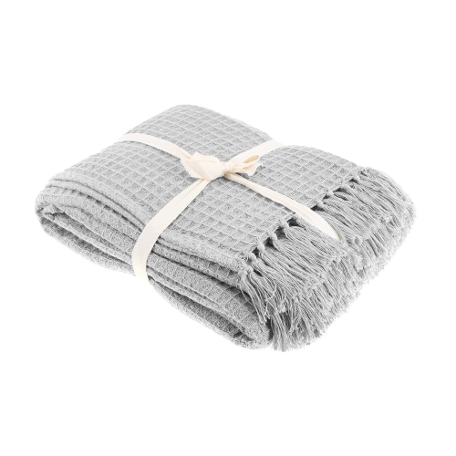 Плед вафельный Homelines textiles solid 220x240cm grey