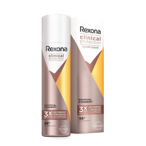 Антиперспирант-аэрозоль Rexona Clinical Protection Контроль и Комфорт 150 мл