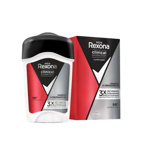 Антиперспирант-крем Rexona Men Clinical Protection Защита и Уверенность 45 мл