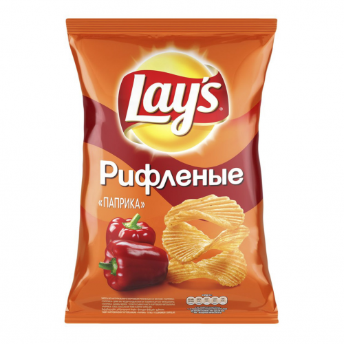 Чипсы картофельные Lays рифленые Паприка 90 г