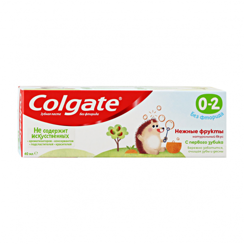 Зубная паста детская Colgate Нежные фрукты без фторида 0-2 40 мл