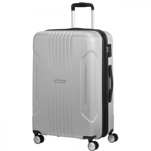 Чемодан American Tourister 4-х колесный серебряный 44,5х27х67 см