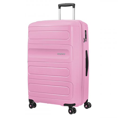 Чемодан American Tourister 4-х колесный розовый 50х31х77 см