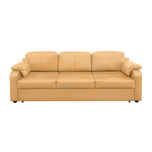 Диван ФС Надия натуральная кожа золотой 234x88x88