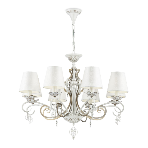 Люстра Maytoni Elegant ARM004-08-W 8хE14х40W Белый с Золотом