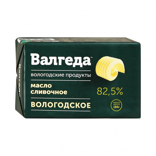 Масло Валгеда Вологодское 82,5% 180 г