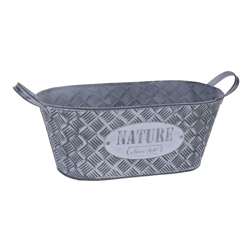 Кашпо цинк овальное Koopman 26x12,5x10 см