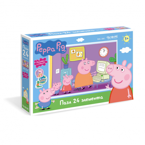Пазл Peppa Pig. Работа Мамы Свинки 24 элемента + наклейки