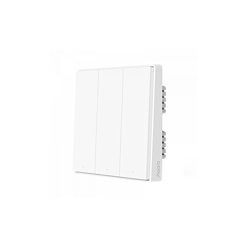 Умный выключатель Xiaomi Aqara Smart Wall Switch D1 (Тройной без нулевой линии) White (QBKG25LM)