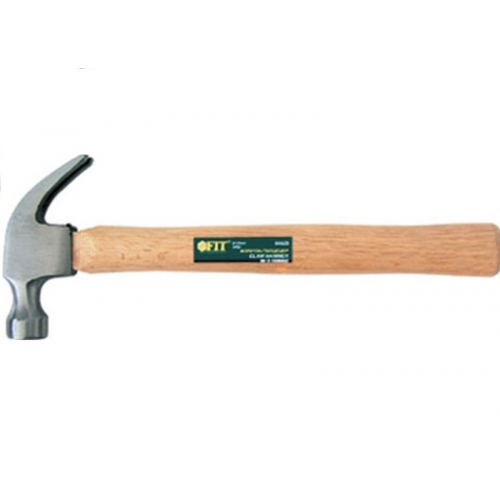 Молоток-гвоздодер FIT 44625, деревянная ручка 25 мм
