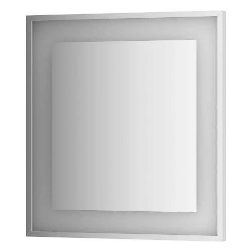 Зеркало настенное EVOFORM BY 2201 60x75 см в багетной раме хром со встроенным LED-светильником Ledside