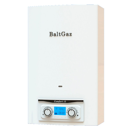 Газовая колонка BaltGaz Comfort 13, 31477, 26кВт электронное зажигание, белая
