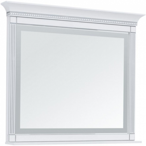 Зеркало AQUANET Селена 201648 120см, цвет белый патина серебро