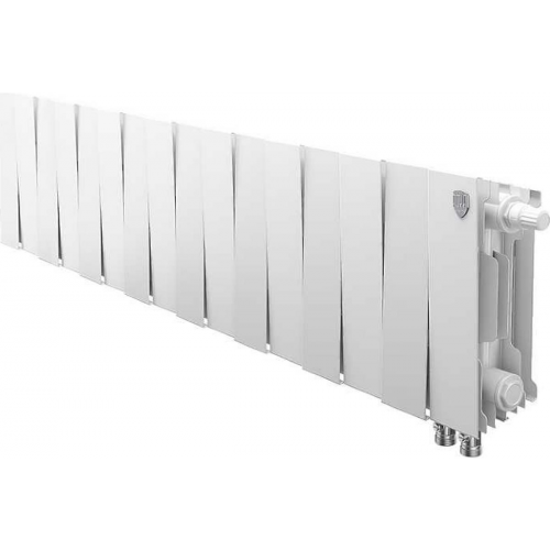 Биметаллический радиатор ROYAL THERMO Piano Forte VDR 200/100 мм, 16 секций, нижнее подключение, белый
