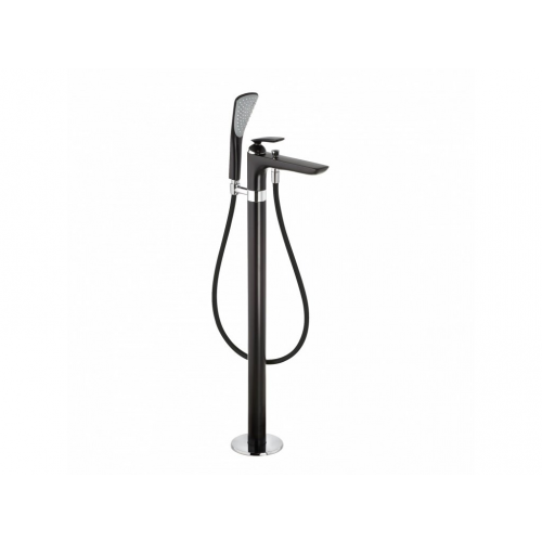 Смеситель для ванны с душем KLUDI Balance 525908775 напольный, черный матовый / хром