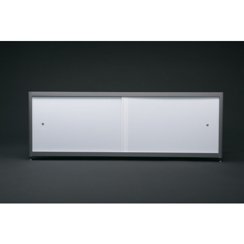 Экран под ванну A-SCREEN 3 дверцы, белый матовый 900-1200 мм, высота до 650 мм, белый / серый / черный профиль