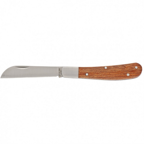 Нож садовый PALISAD 79003 складной, прямое лезвие, 173 мм, деревянная рукоятка