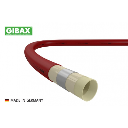 Труба из сшитого полиэтилена GIBAX G-TubeOx 20х2,0 мм, красная, 1 м