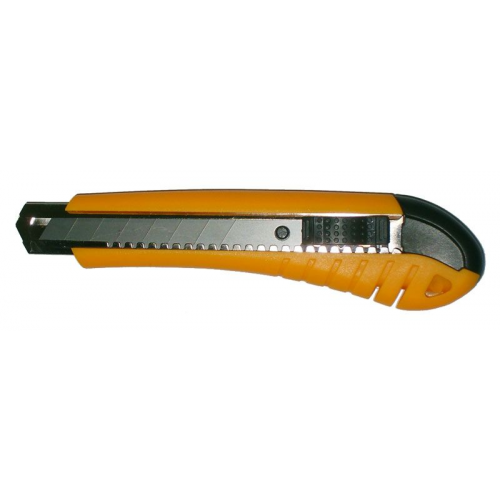 Нож с выдвижным лезвием SKRAB 26820, 18-0,5 мм пластиковый корпус без фиксатора