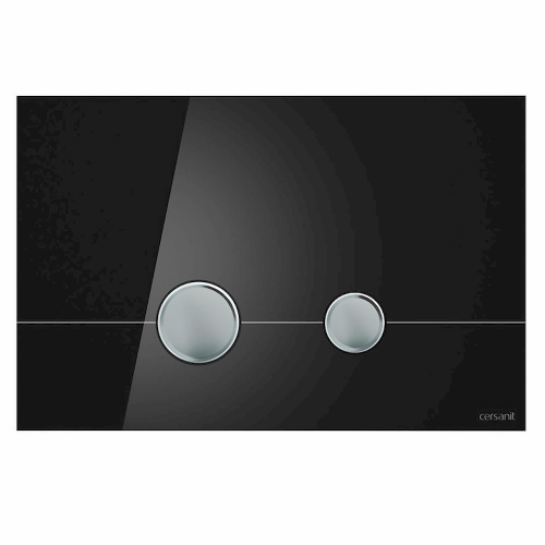 Кнопка смыва CERSANIT Stero P-BU-STE/Blg/Gl, стекло, черная