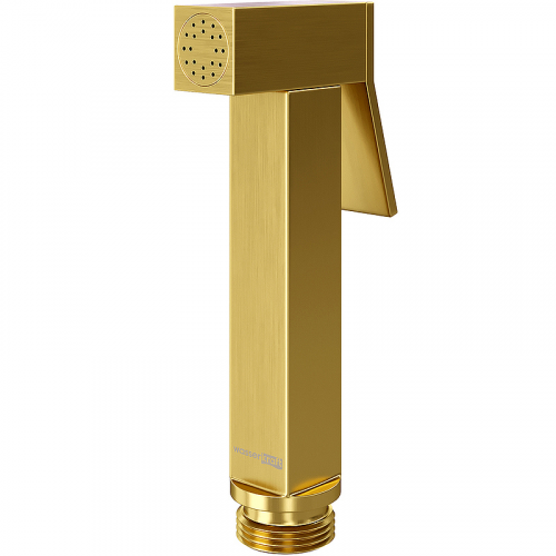 Лейка гигиеническая WasserKRAFT A213 с фиксатором, золото матовое