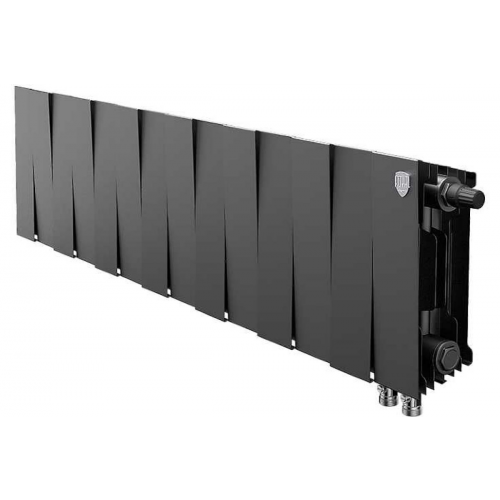 Биметаллический радиатор ROYAL THERMO Piano Forte VDR 200/100 мм, 14 секций, нижнее подключение, Noir Sable