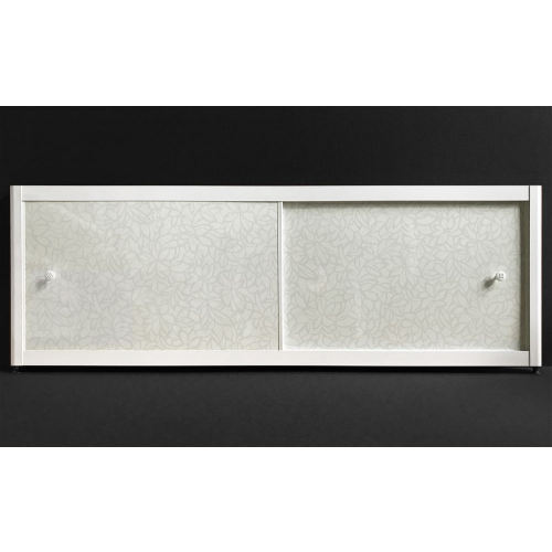 Экран под ванну A-SCREEN 3 дверцы, рапсодия белый 900-1500 мм, высота до 570 мм, белый / серый / черный профиль