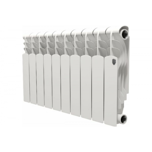 Биметаллический радиатор ROYAL THERMO Revolution 350/80 мм, 10 секций, боковое подключение, белый