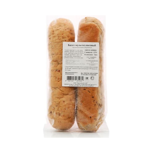 Багет мультизлаковый Европейский хлеб 125 гр. (2 шт)