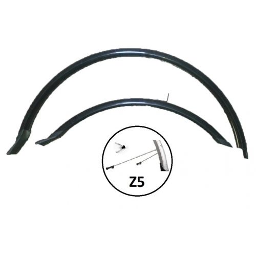 Крылья велосипедные комплект, Vinca HN 12-1 (28") black, 28, ширина 50мм, удлиненные, черный Vinca Sport