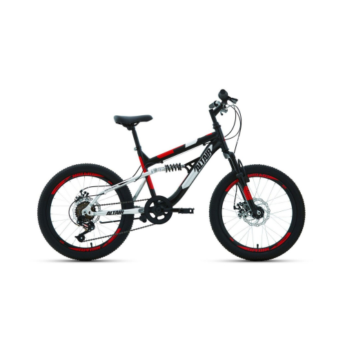 Детский велосипед ALTAIR MTB FS disc 20" 2020 (Рама: 14" (Рост: 115-135 см), Цвет: черный/красный) Forward