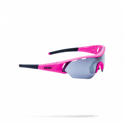 Очки велосипедные BBB 2018 Summit PC Smoke flash mirror lens розовый, черный UNI, BSG-50