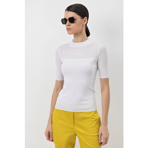 Джемпер в белом цвете VASSA&Co LKL2213C00